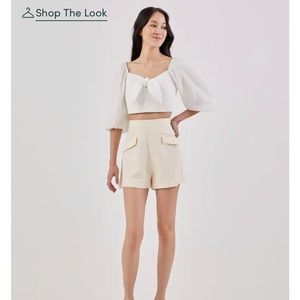 Love Bonito Aerin Padded Textured Knot Front Top